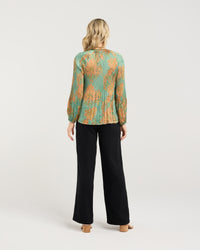 Pollyana Pleat Top