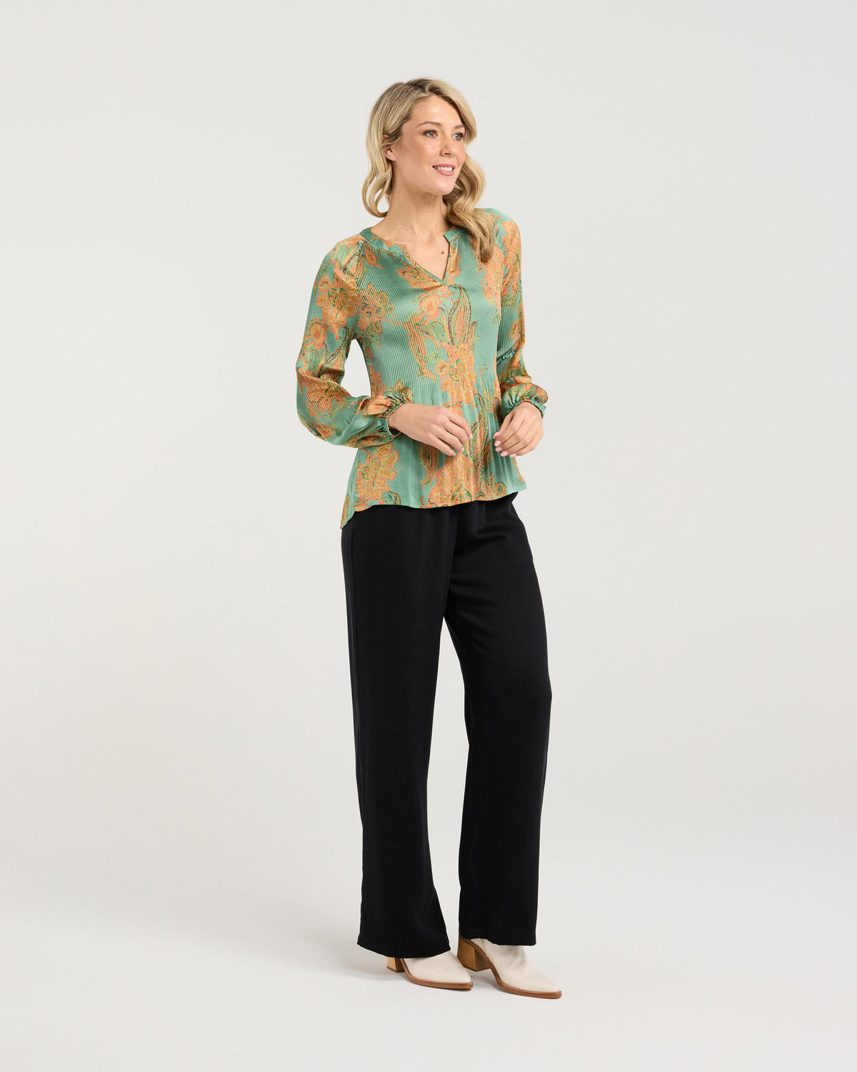 Pollyana Pleat Top