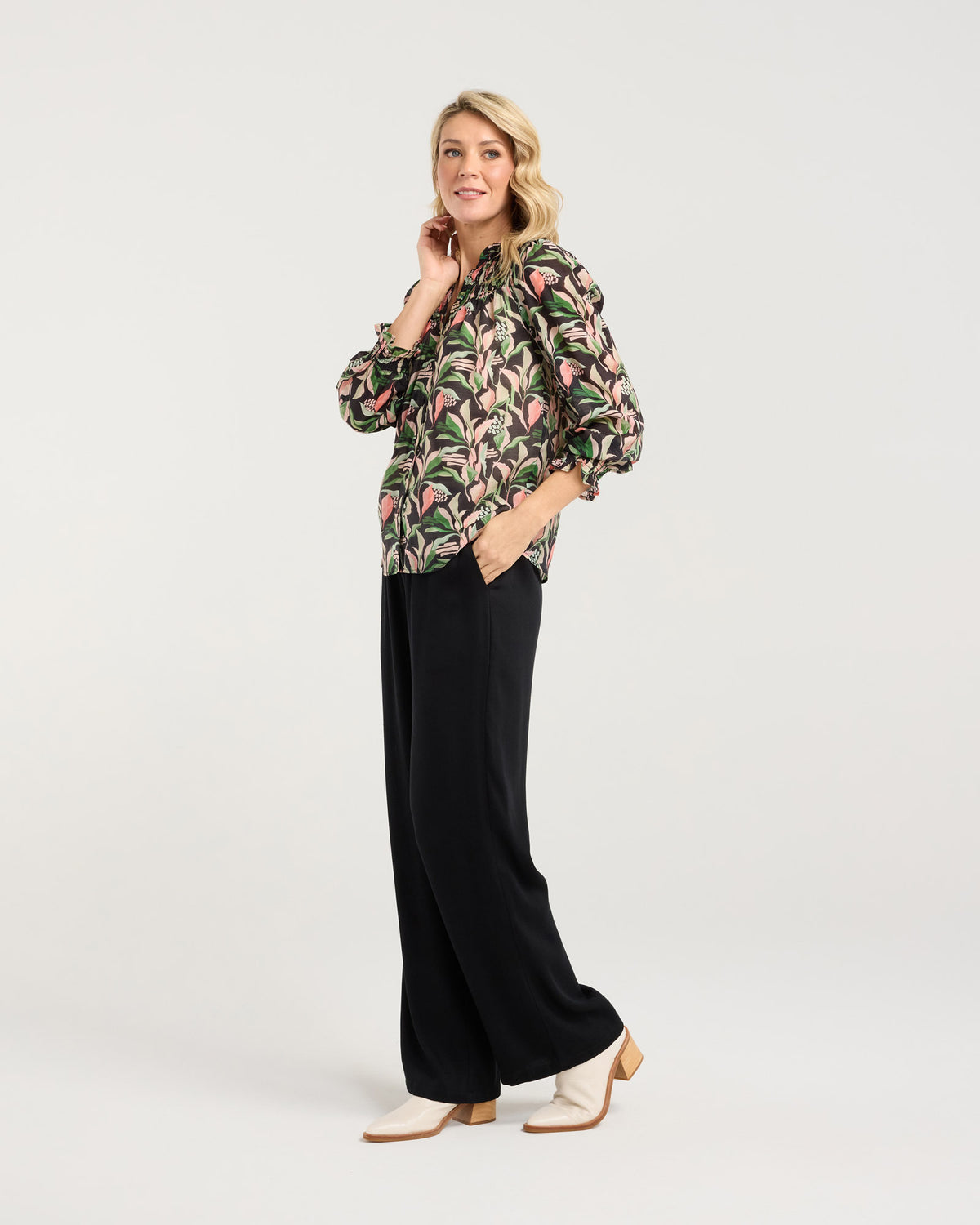 Patti Stiched Pleat Blouse