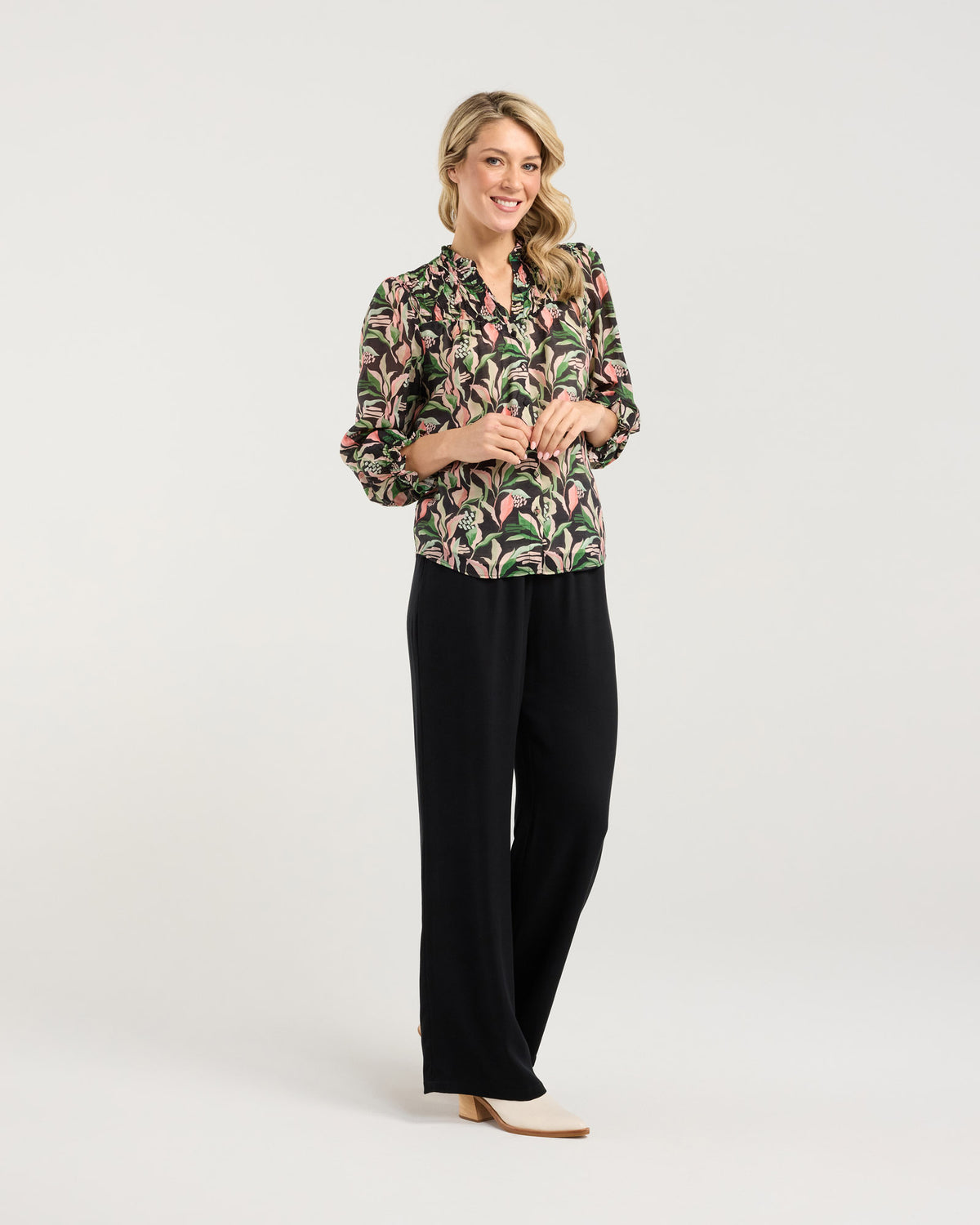 Patti Stiched Pleat Blouse
