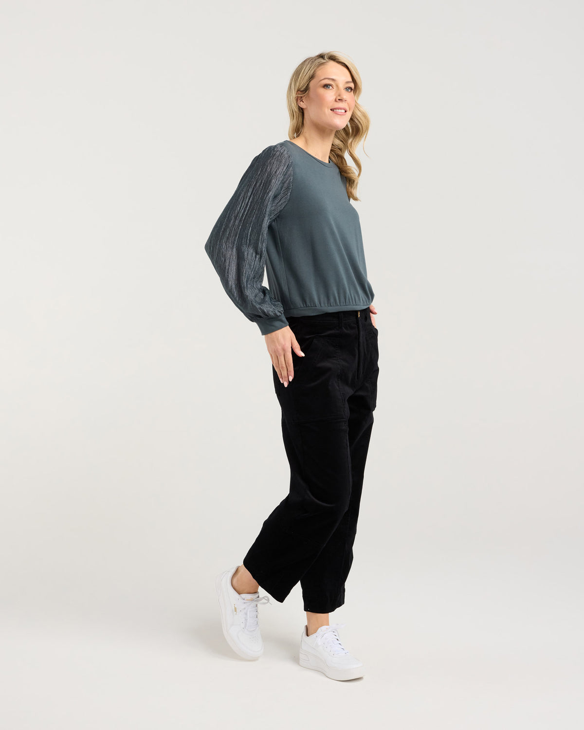 Roxi Baby Cord Barrel Leg Pant