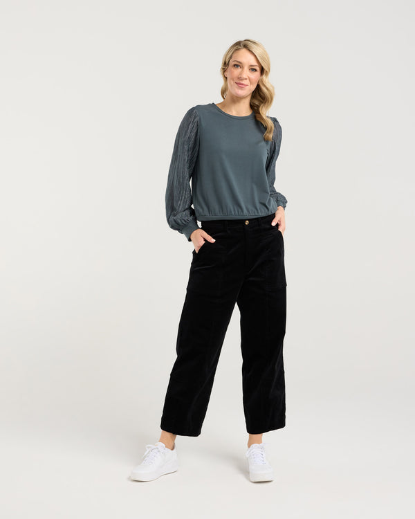 Roxi Baby Cord Barrel Leg Pant