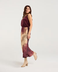 Violet Ombre Bias Midi Skirt