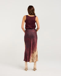 Violet Ombre Bias Midi Skirt