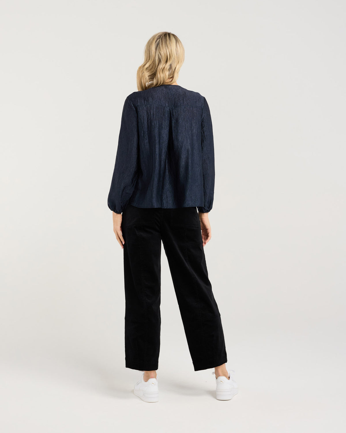 Leah Zig Zag Pleat Top