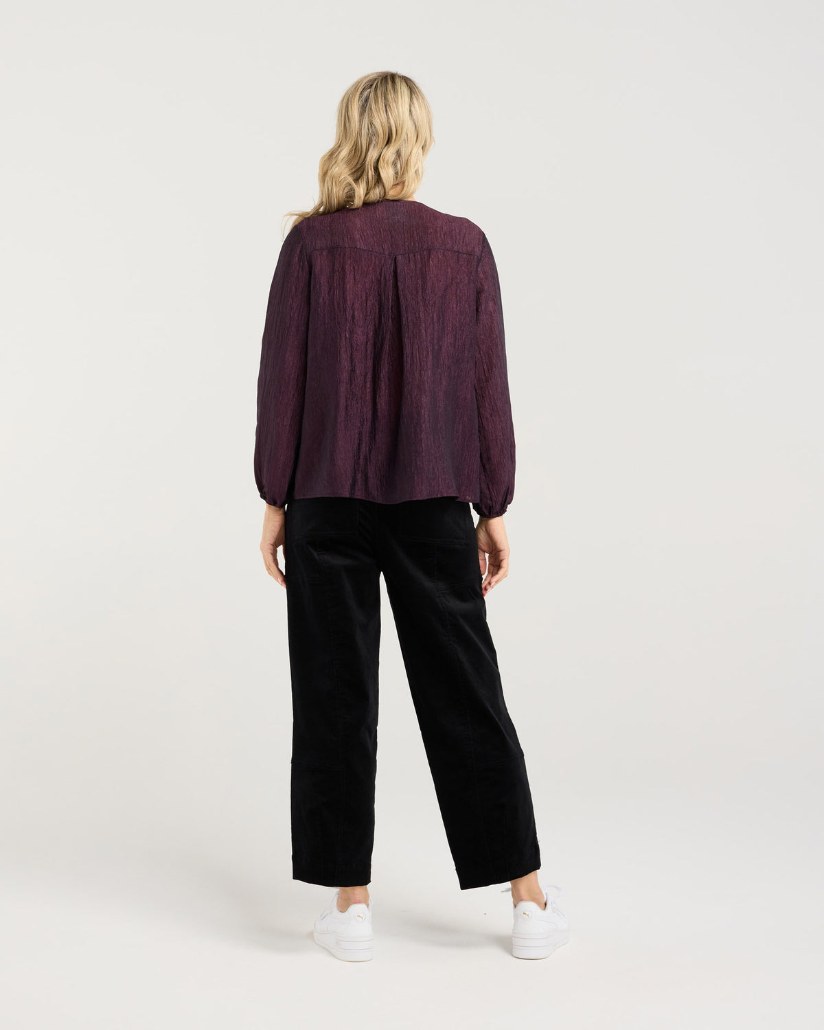 Leah Zig Zag Pleat Top