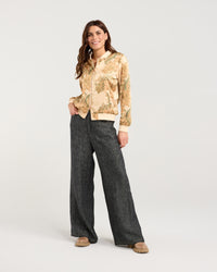 Ivanka Satin Print Bomber