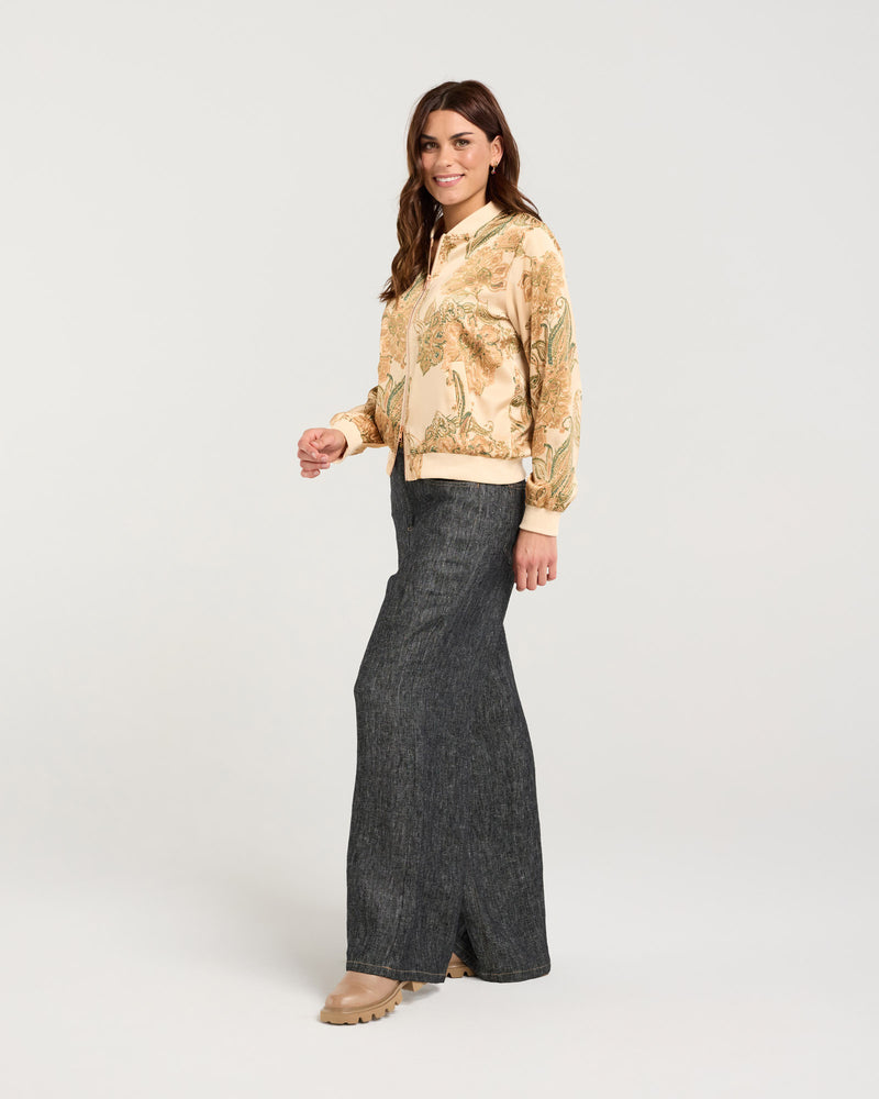 Ivanka Satin Print Bomber