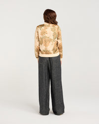 Ivanka Satin Print Bomber