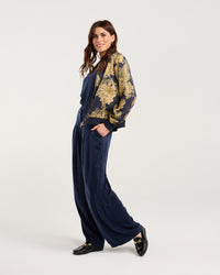 Ivanka Satin Print Bomber