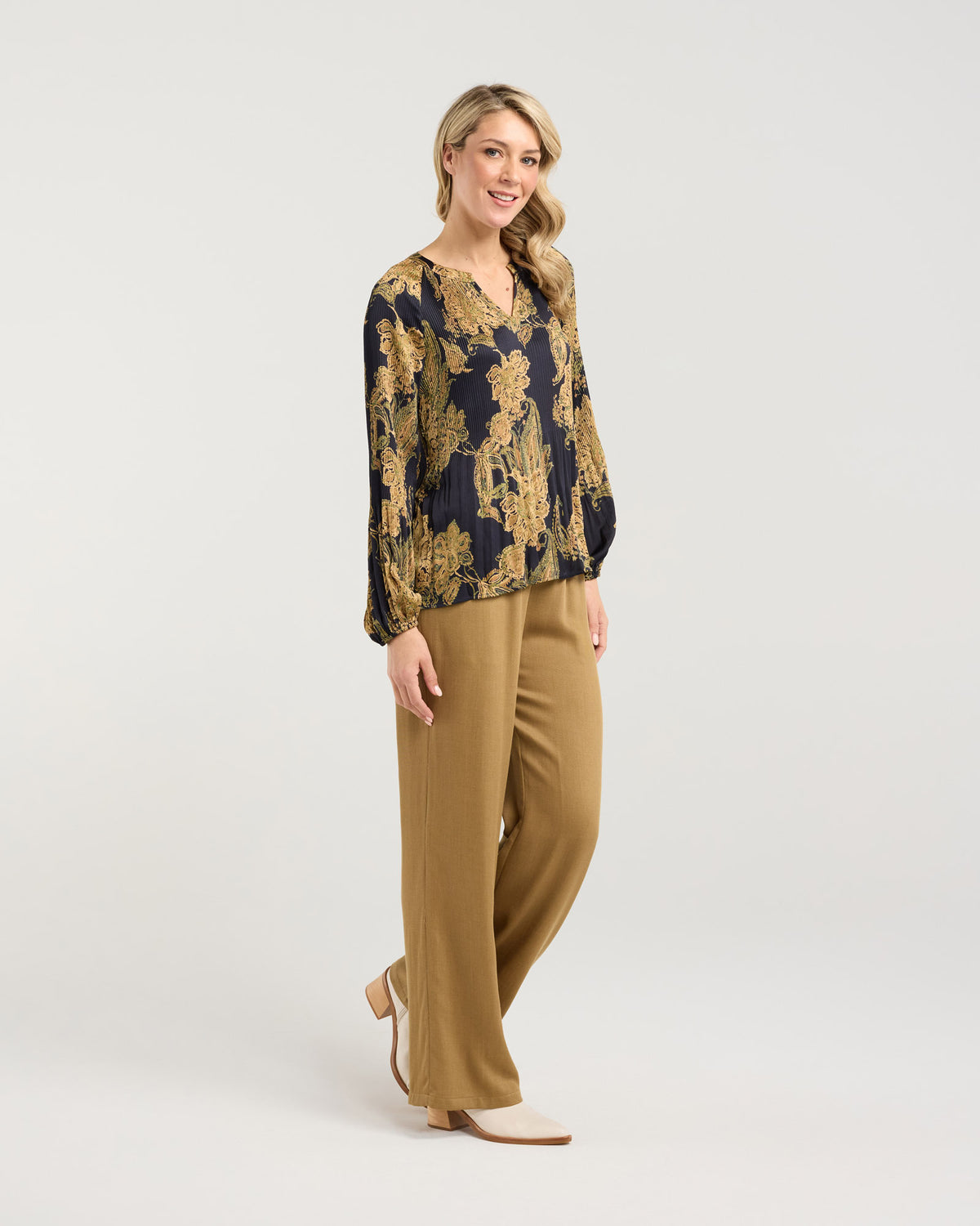 Pollyana Pleat Top