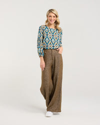Apollo Linen Denim Wide leg Jeans