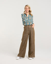 Apollo Linen Denim Wide leg Jeans