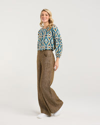 Apollo Linen Denim Wide leg Jeans