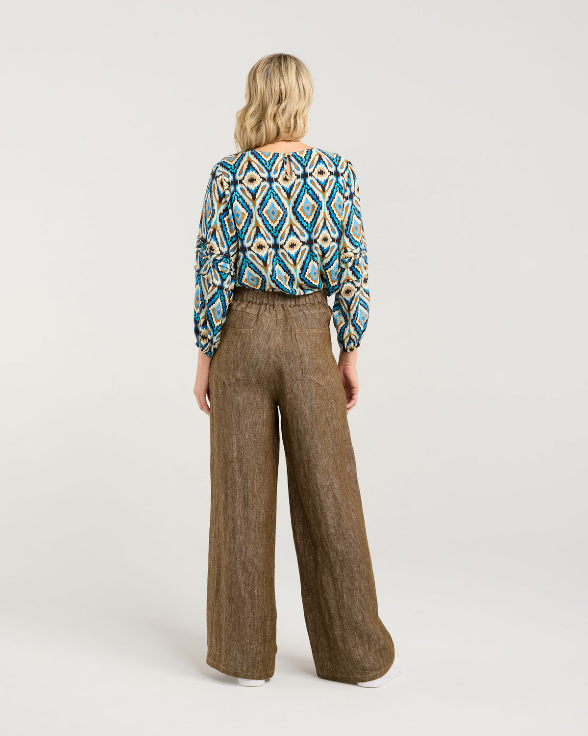 Apollo Linen Denim Wide leg Jeans