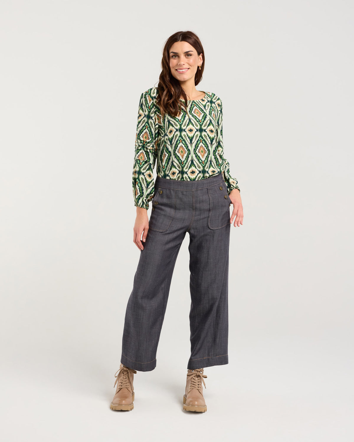 Baldwin Button Detail Linen Jean
