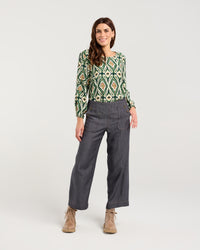 Baldwin Button Detail Linen Jean