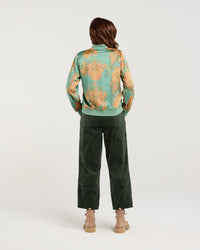 Ivanka Satin Print Bomber