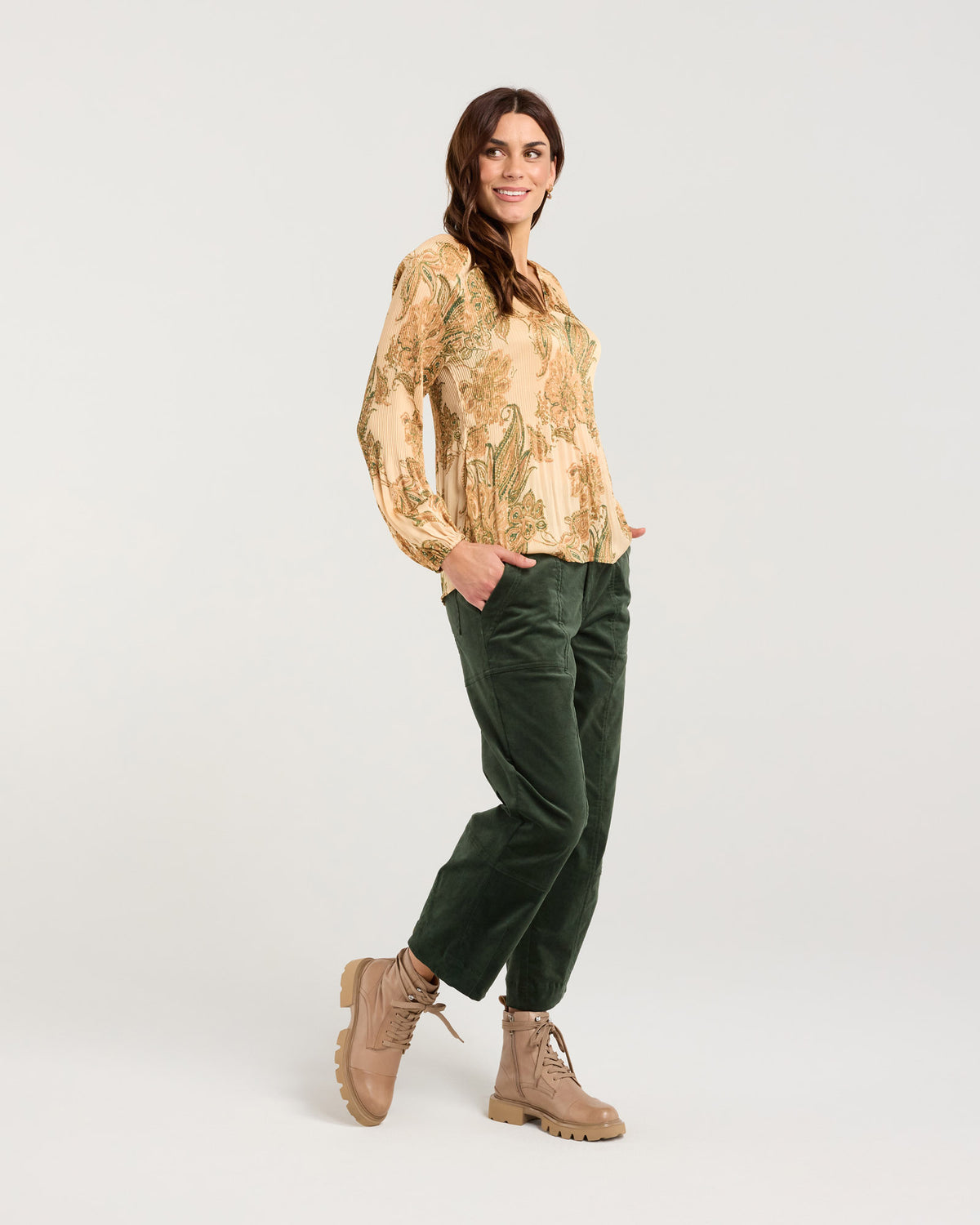 Pollyana Pleat Top