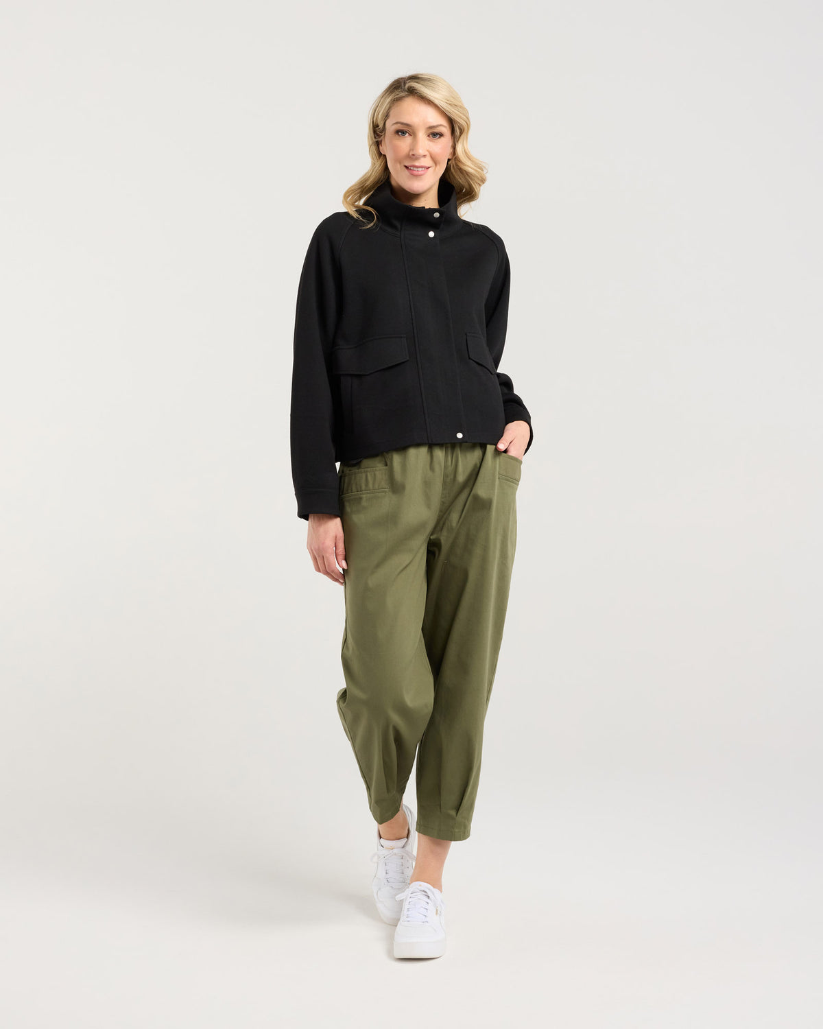 Amaya Zip Front Crop Jacket