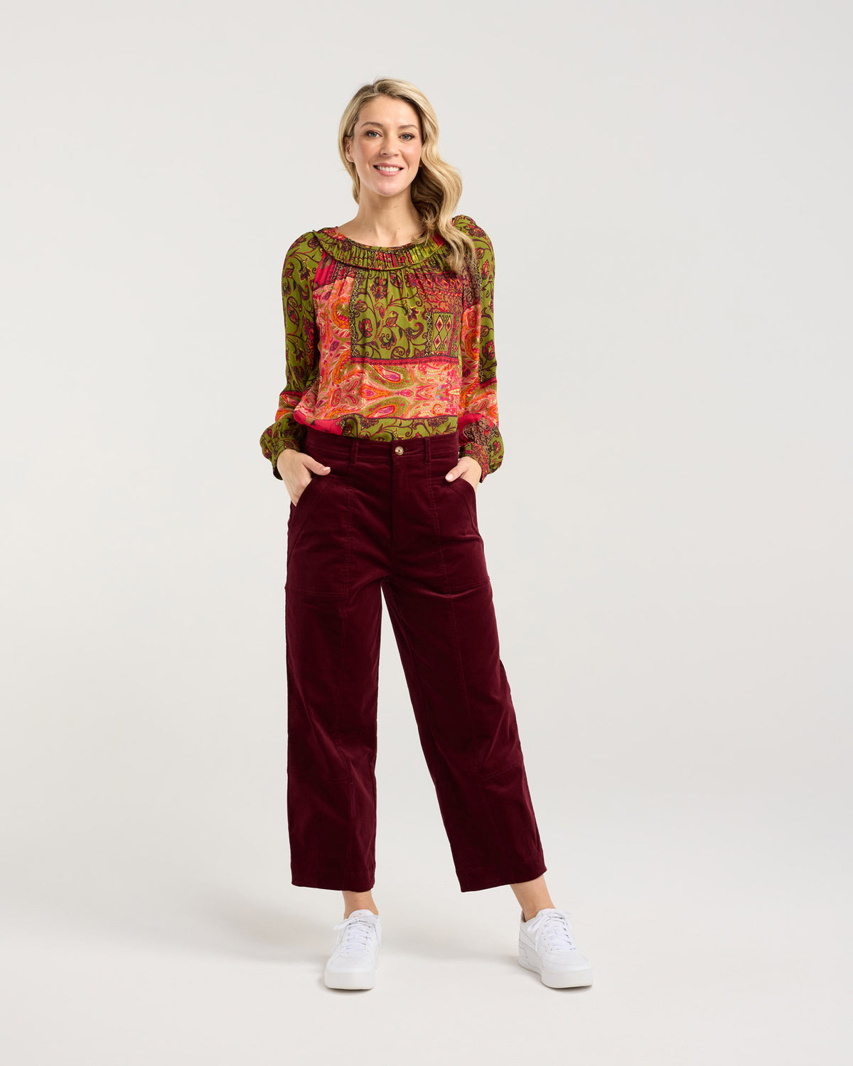 Roxi Baby Cord Barrel Leg Pant