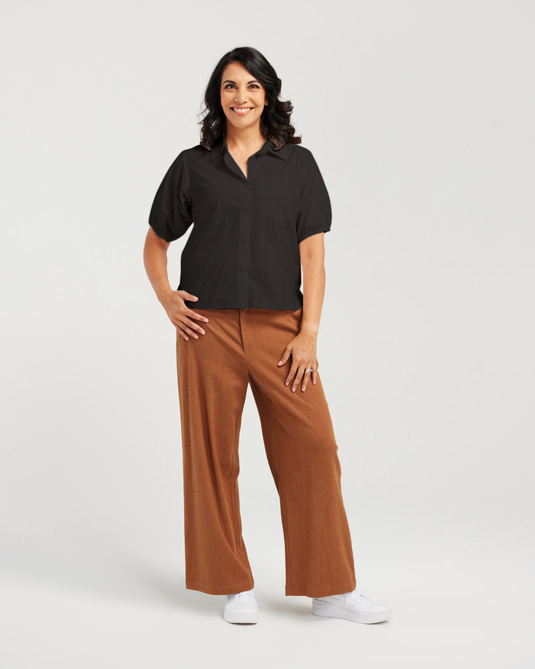 Cotton Bubble Back Shirt