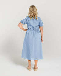 Tencel Linen Gathered Front Dress