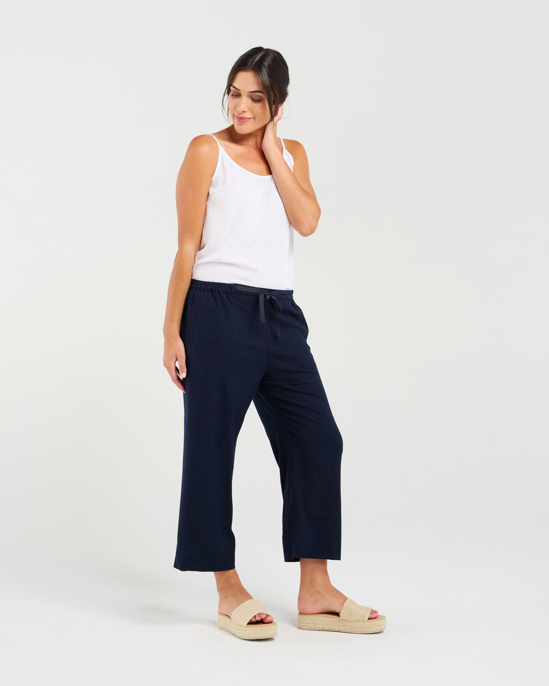 Gabrielle Tie Front Crop Pant