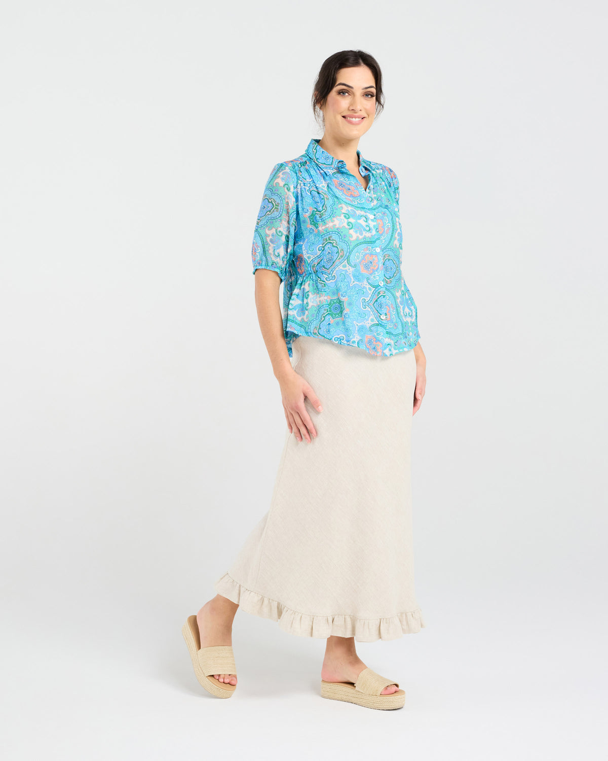 Darrell Gathered Waist Shirt