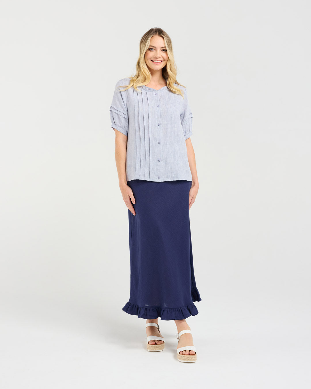 Regina Button Front Top