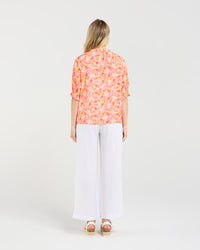 Annabelle Button Front Frill Top