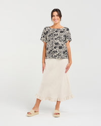 Lydia Frill Trim Top