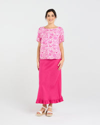 Lydia Frill Trim Top