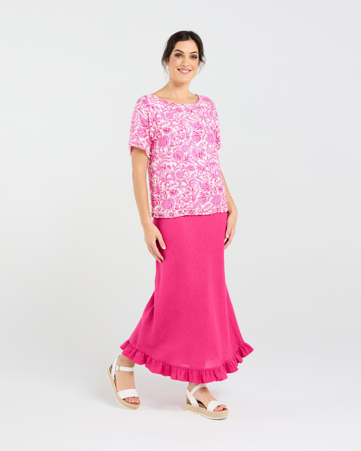 Lydia Frill Trim Top