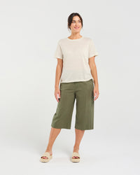 Suzette Linen Blend Stripe T-shirt