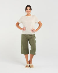 Suzette Linen Blend Stripe T-shirt