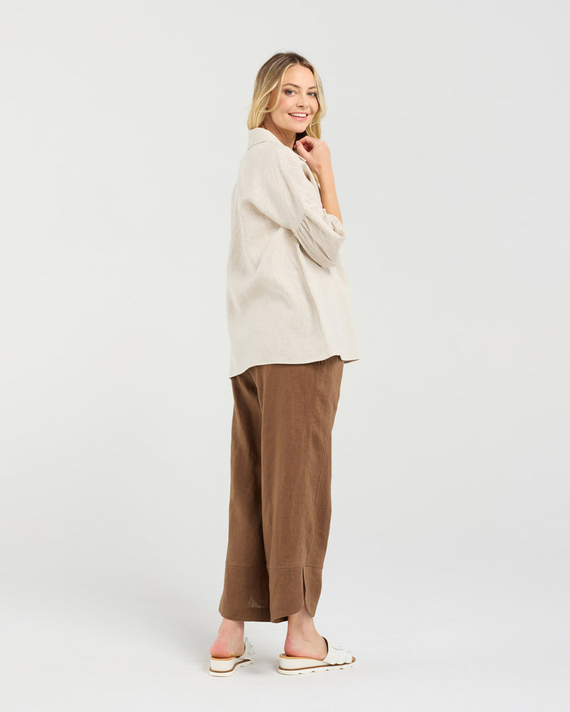 Romilly Puff Sleeve Linen Shirt