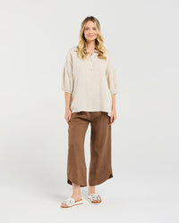Romilly Puff Sleeve Linen Shirt