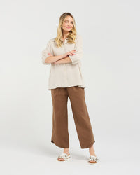 Romilly Puff Sleeve Linen Shirt