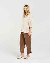 Romilly Puff Sleeve Linen Shirt