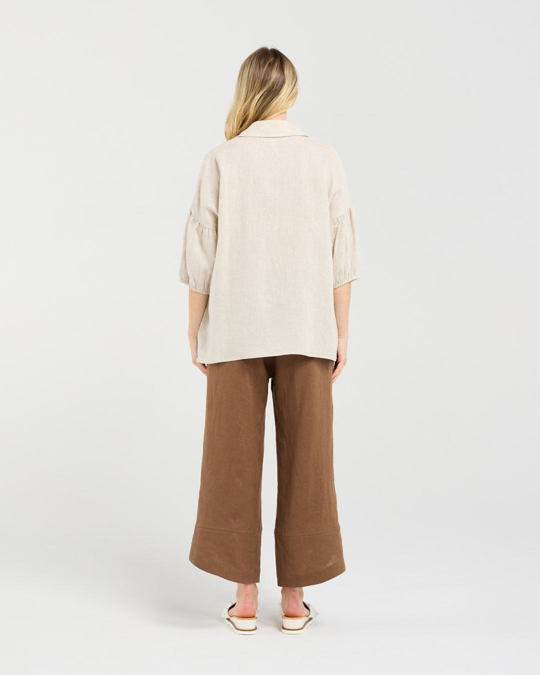 Romilly Puff Sleeve Linen Shirt