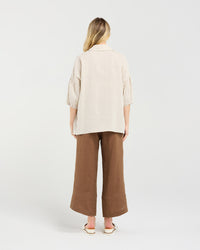 Romilly Puff Sleeve Linen Shirt