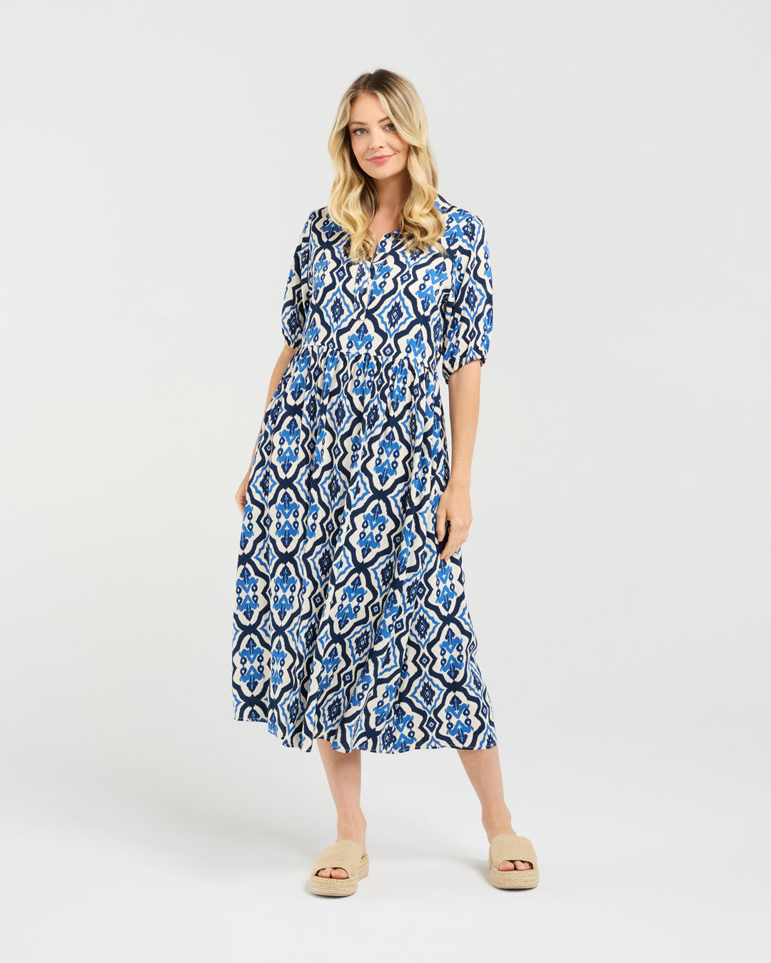 Genevieve Button Placket Dress