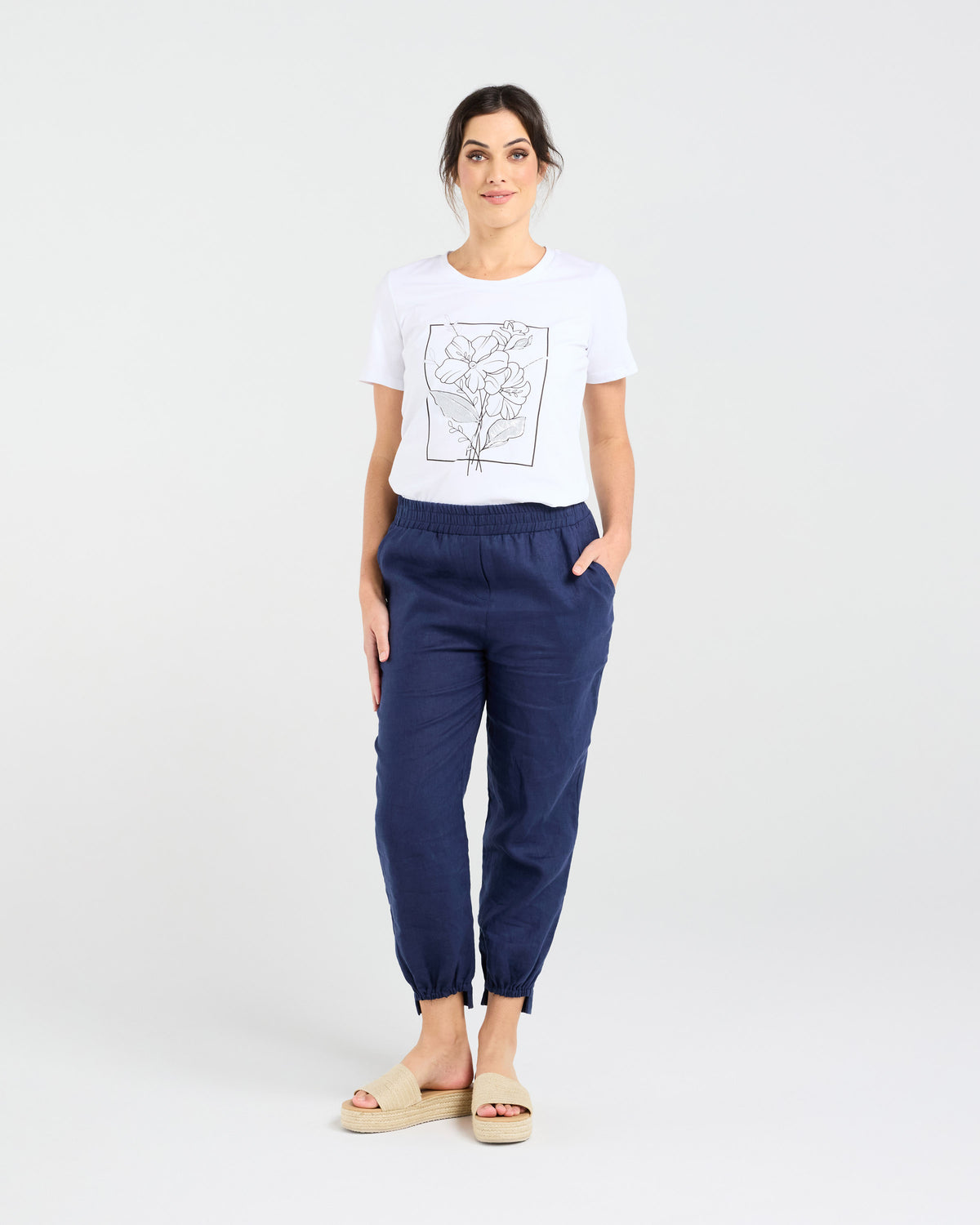 Carmen Gathered Front Hem Pant