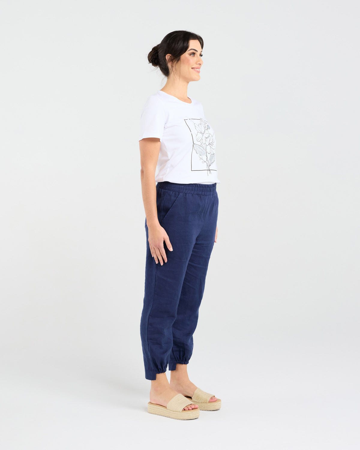 Carmen Gathered Front Hem Pant