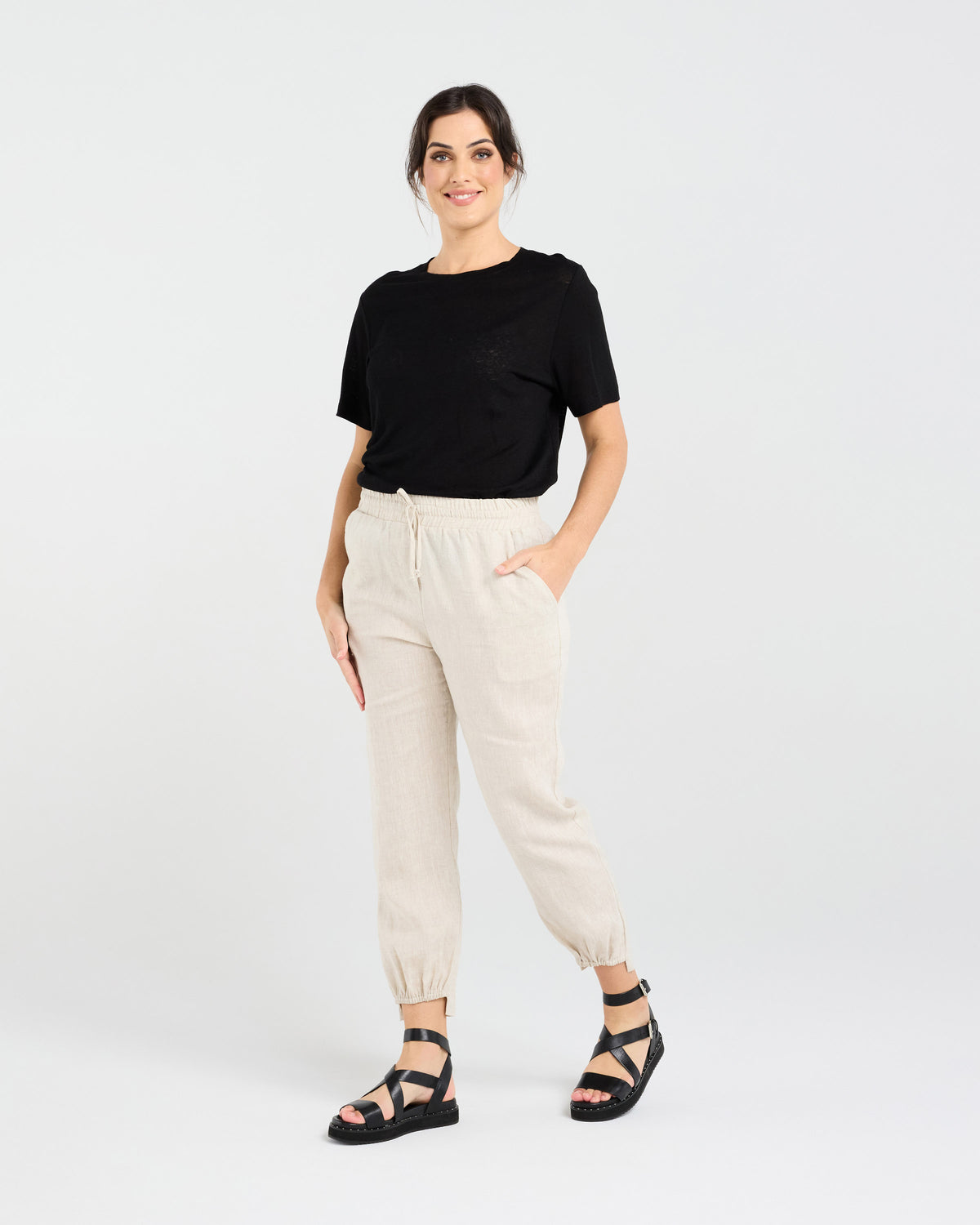 Carmen Gathered Front Hem Pant
