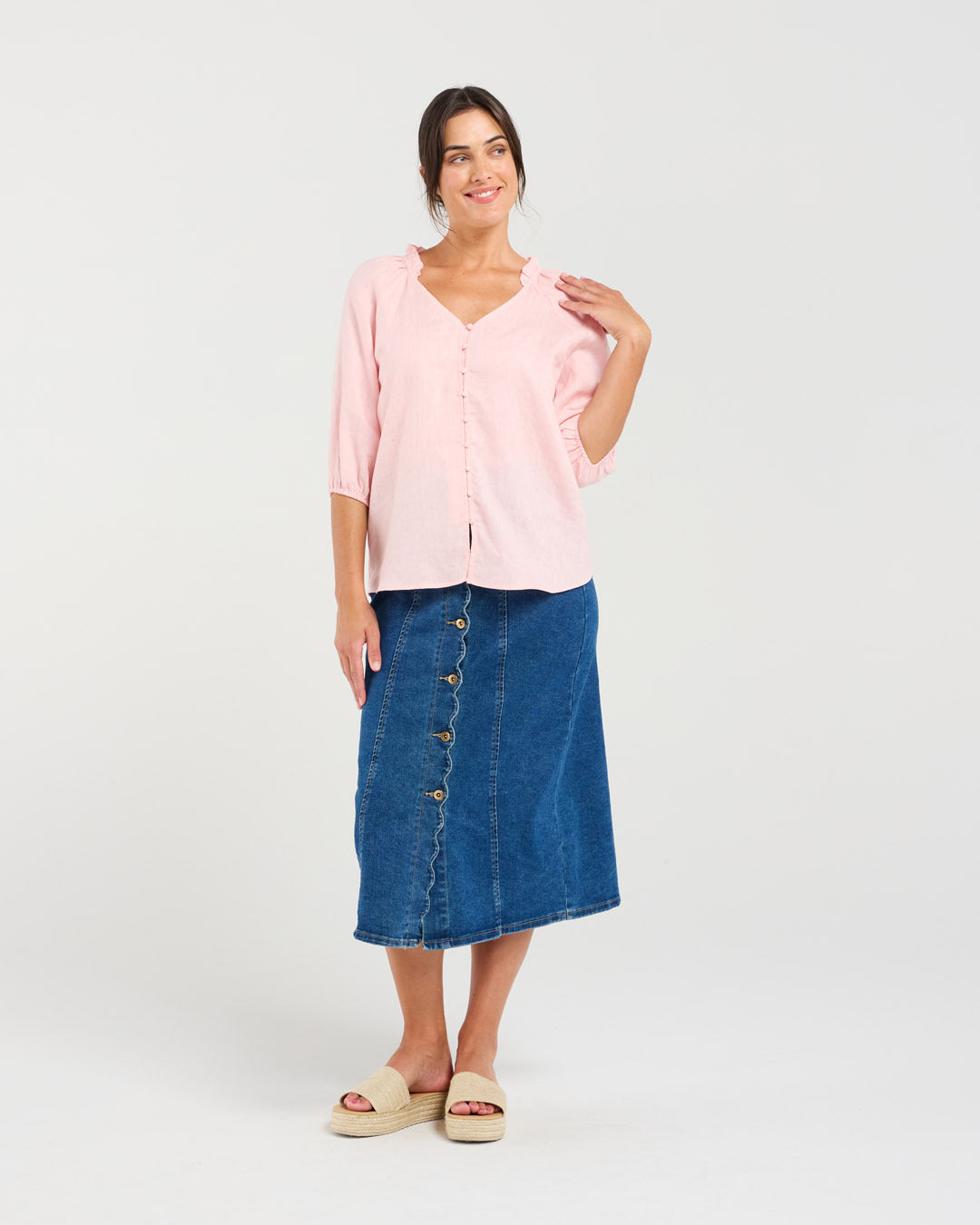 Justine Frill Neck Blouse