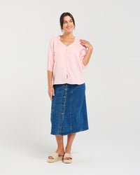 Justine Frill Neck Blouse