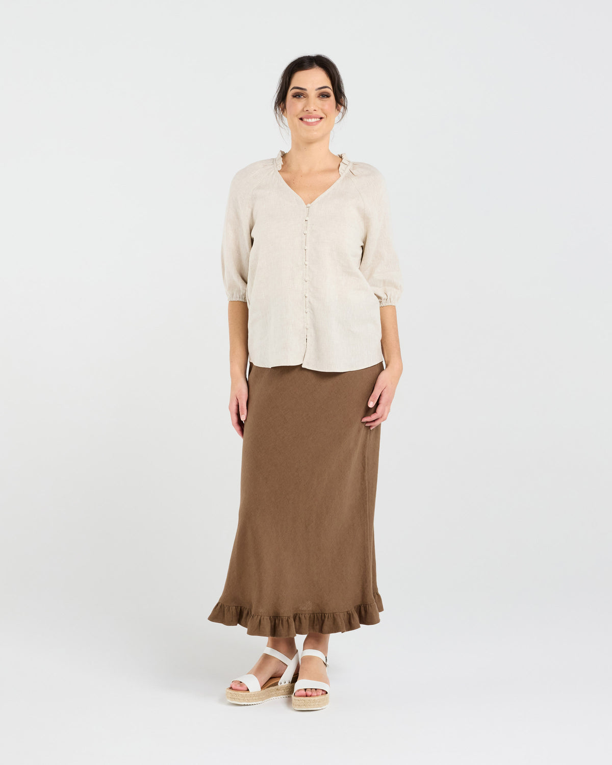Justine Frill Neck Blouse