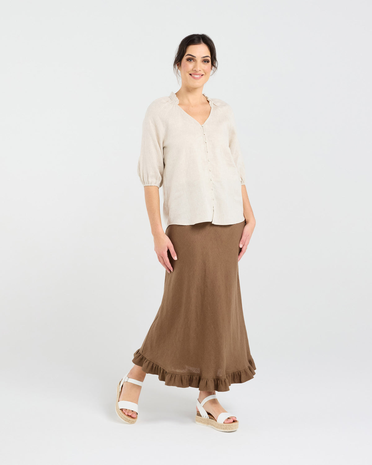 Justine Frill Neck Blouse